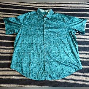 Robert Graham Men's Paisley (Turquoise)
ButtonUp Shirt (3XLT)